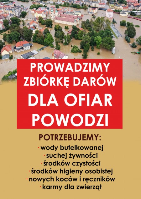 Zbiórka darów dla ofiar powodzi